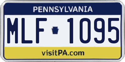 PA license plate MLF1095