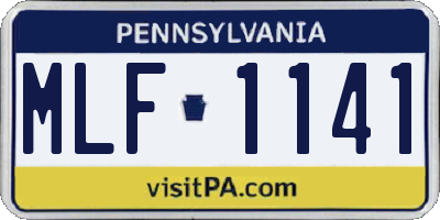 PA license plate MLF1141