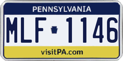 PA license plate MLF1146