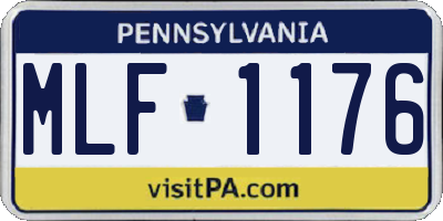 PA license plate MLF1176