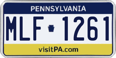 PA license plate MLF1261