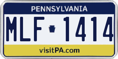 PA license plate MLF1414