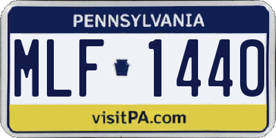 PA license plate MLF1440