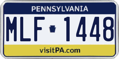PA license plate MLF1448