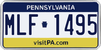 PA license plate MLF1495