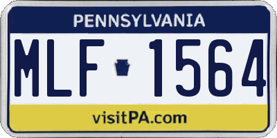 PA license plate MLF1564