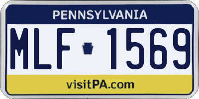 PA license plate MLF1569