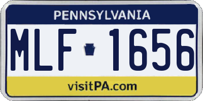 PA license plate MLF1656