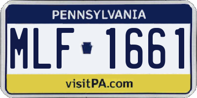 PA license plate MLF1661