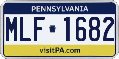 PA license plate MLF1682