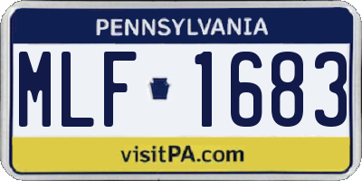 PA license plate MLF1683