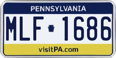 PA license plate MLF1686