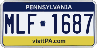 PA license plate MLF1687