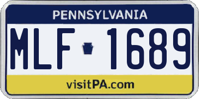 PA license plate MLF1689