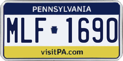 PA license plate MLF1690