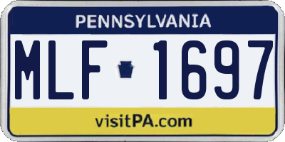 PA license plate MLF1697