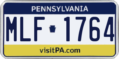 PA license plate MLF1764