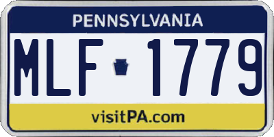 PA license plate MLF1779