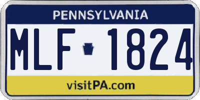 PA license plate MLF1824