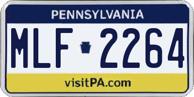 PA license plate MLF2264