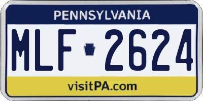 PA license plate MLF2624