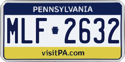 PA license plate MLF2632