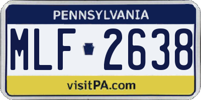 PA license plate MLF2638