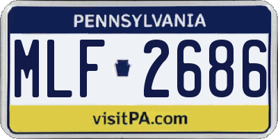 PA license plate MLF2686