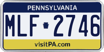 PA license plate MLF2746