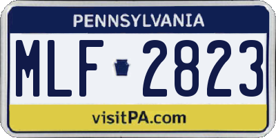PA license plate MLF2823