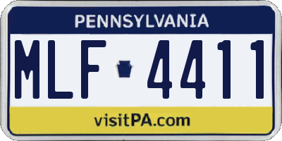 PA license plate MLF4411