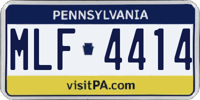 PA license plate MLF4414