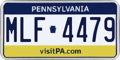 PA license plate MLF4479