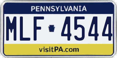 PA license plate MLF4544