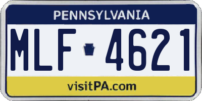 PA license plate MLF4621