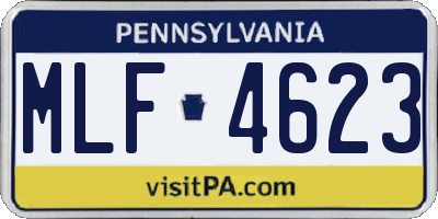 PA license plate MLF4623
