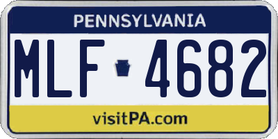 PA license plate MLF4682