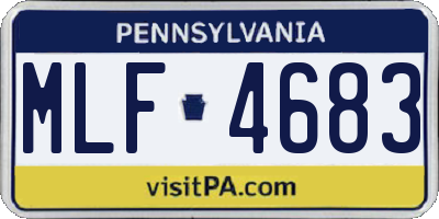 PA license plate MLF4683