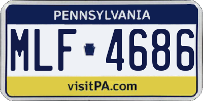 PA license plate MLF4686