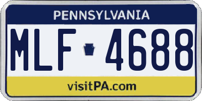 PA license plate MLF4688