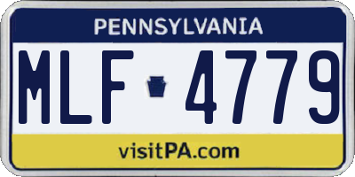 PA license plate MLF4779