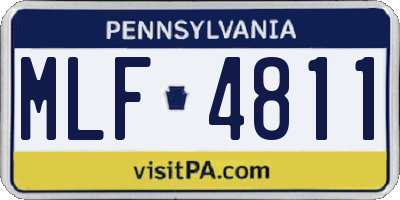 PA license plate MLF4811
