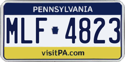 PA license plate MLF4823