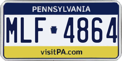 PA license plate MLF4864
