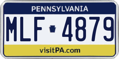 PA license plate MLF4879