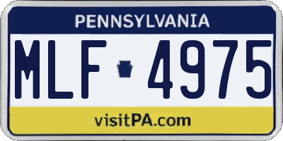 PA license plate MLF4975