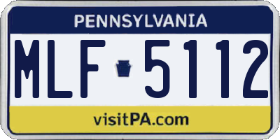 PA license plate MLF5112