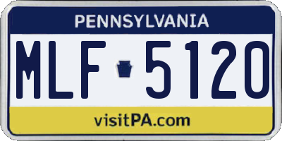 PA license plate MLF5120