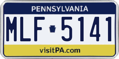 PA license plate MLF5141