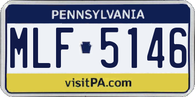 PA license plate MLF5146